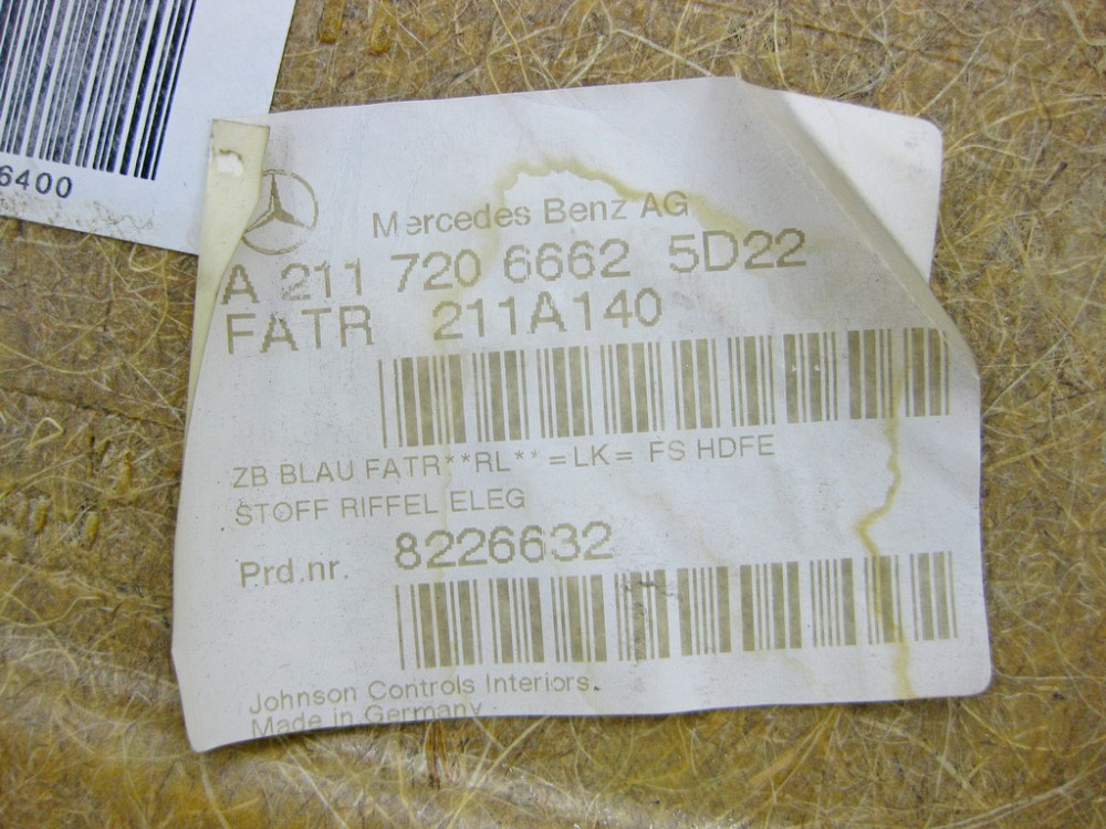 Mercedes-Benz  A2117206662 5D22 Карта передніх правих дверей Avangarde Elegance синя E-Class W211 Одесса - изображение 11