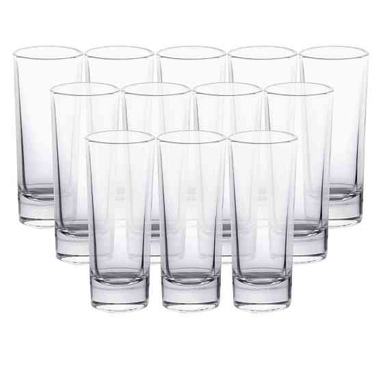 Стеклянні стопки 80 мл, 12 шт, прозорі Київ