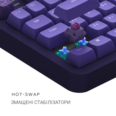 Клавиатура Dark Project ALU87 Celestial ABS RGB Mech G3MS Voidstone Violet (DPKB_CELESTIAL_87_ANSI_UA) Винница - изображение 2