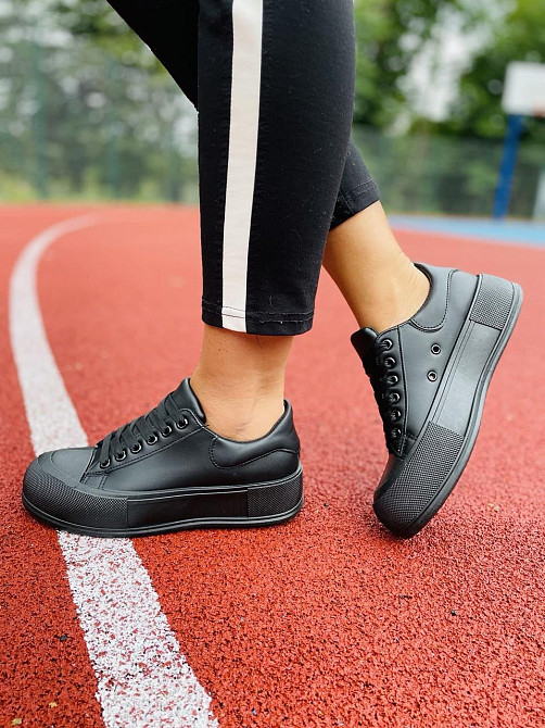 No brend Кеди жіночі M120-1 чорні (весна-осінь, еко-шкіра) (4756) Коломыя - изображение 8