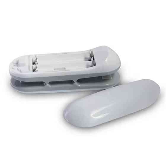 Термо-запайщик мини для пакетов 2 в 1 с ножом 10 см серый с белым Киев