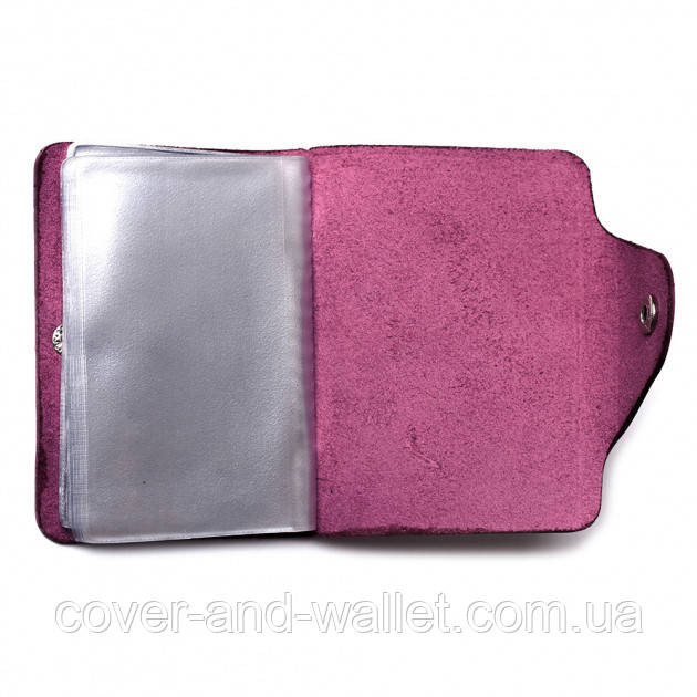 Яскрава маленька жіноча візитниця з шкіри ST Leather Київ - фото 7