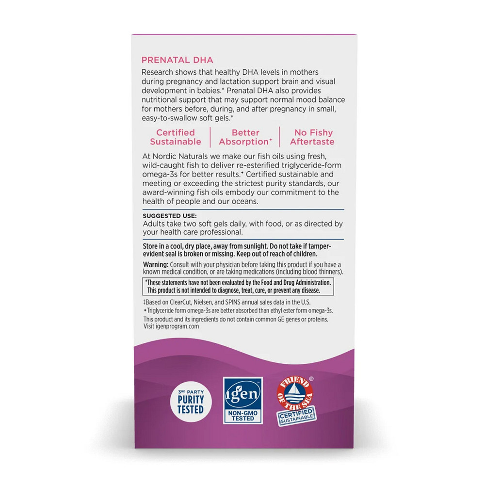 Риб'ячий жир для вагітних Nordic Naturals Prenatal DHA 90 гел капс Київ - фото 4