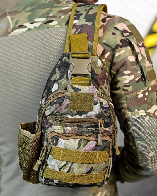 Армейська нагрудна сумка рюкзак з USB-портом захисник мультикам ДЛ7538 Одеса - фото 7