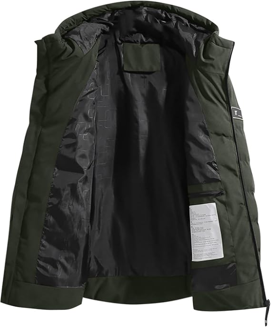 Куртка-парка з підігрівом 15 зон, Softshell, 3 режими, USB, хакі, вітрозахисна, з капюшоном, унісекс Київ - фото 8