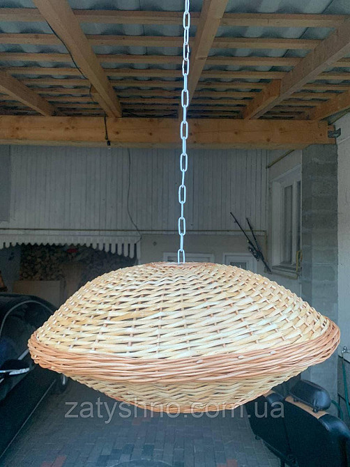 Плетеная люстра натуральная из лозы Киев - изображение 3