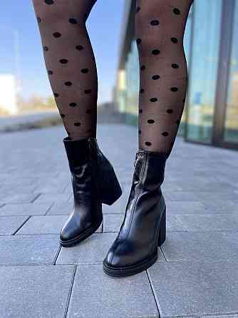 Lexi Черевики жіночі Lexi чорні натуральна шкіра каблук 9 см 36р. 39р. (2719) Коломия