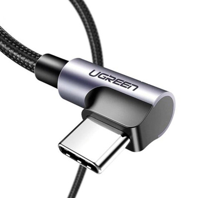 Дата кабель USB 2.0 AM to USB-C 3.0m 3A 90° corner US176 black Ugreen (70875) Вінниця - фото 11