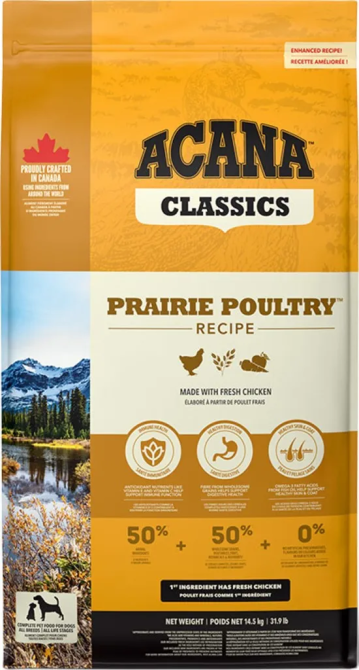 Acana Prairie Poultry Recipe (Акана Прерія Поултрі) сухий корм для собак усіх порід із куркою Запоріжжя - фото 1