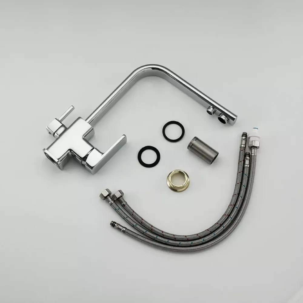 Смеситель для кухни с подключением к фильтру Frap F4360 хром Киев - изображение 5