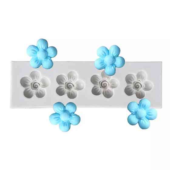 Молд силіконовий Квіточки 95 на 27 мм сірий Київ