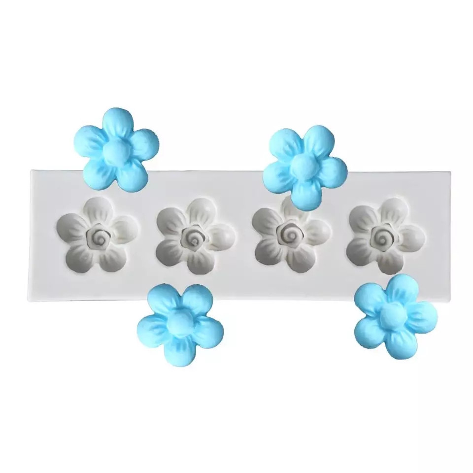 Молд силиконовый Цветочки 95 на 27 мм серый Киев - изображение 1