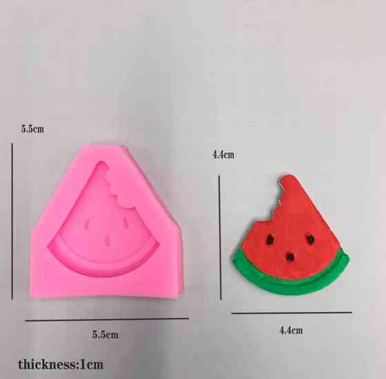 Молд "Кавун" - розмір форми 6*5,5 см, силікон Київ