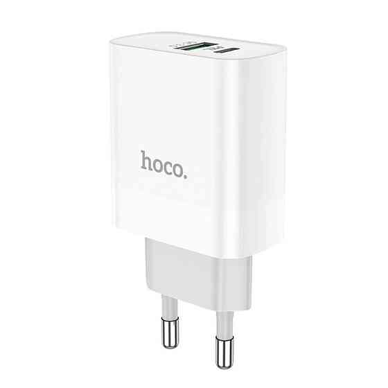 Мережевий зарядний пристрій HOCO C80A Rapido PD20W+QC3.0 charger(EU) White Київ