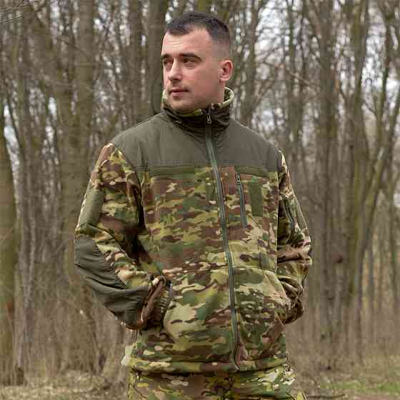 Тактична чоловіча флісова кофта (Мультикам, піксель, олива, темно-синя, койот, чорний) Киев