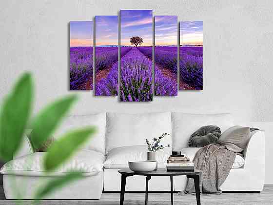 Модульна картина Полі лаванди Art-328_5 ( 80х118см ) Київ