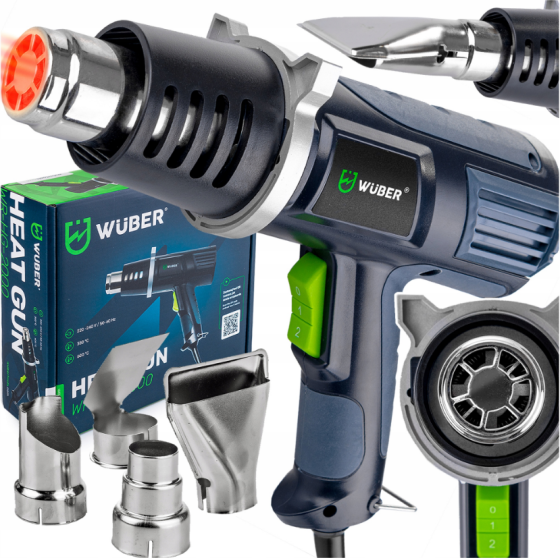 Фен будівельний Wuber 2000Вт 600°C з регулюванням температури (Польща) Київ