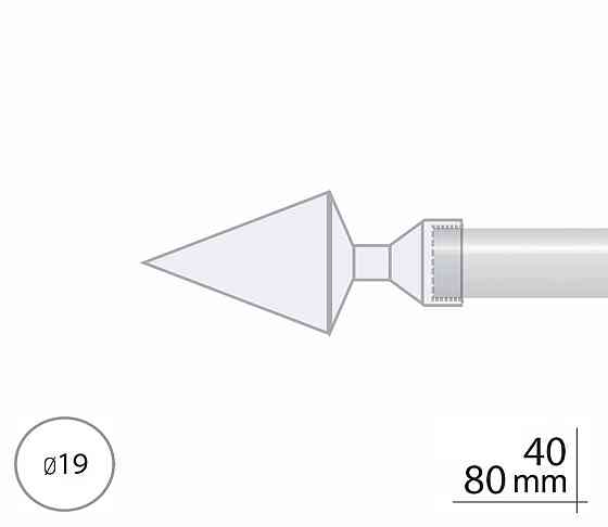 Закінчення для карнизу Orvit ФІОРІ 19 мм НЕРЖАВІЮЧА СТАЛЬ Львів