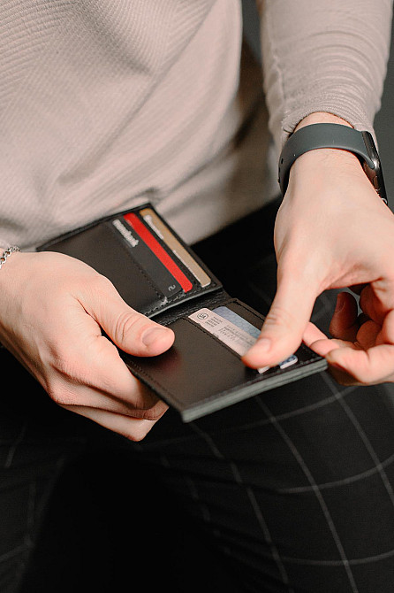 Чоловічий гаманець-біфолд із натуральної гладкої шкіри SR003 (Коричневий) Суми - фото 4