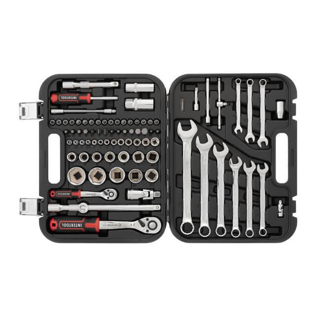 Набір інструментів INTERTOOL 1/2 "& 1/4", 82од., Cr-V STORM - набір з ключами, подовжувачами і бітами Львів - фото 6