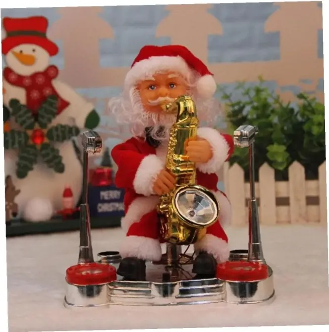 Интерактивная игрушка "Санта-Клаус с саксофоном и барабанами" Коломыя - изображение 2