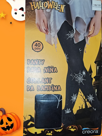 Дитячі колготки паутинка з павуками на Хелловін 40 den 146-152 зріст на 10-12 років Італія чорний Київ