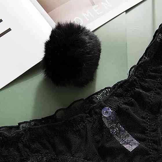 Трусики з хвостиком чорні - розмір 42-46, хвостик знімається Київ