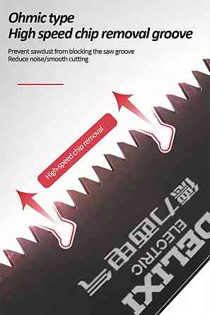 Ручная складная пила 350 мм DELIXE из прочной стали 70 см красно-черный Киев