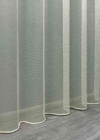 Тюль сітка льон колір білий з молочним 1744т Київ