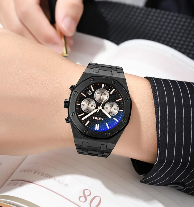 Чоловічий наручний класичний годинник Skmei 9296 (Чорний) Вінниця - фото 5