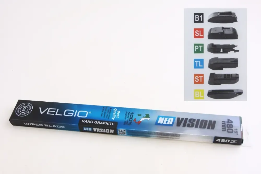 Щетка стеклоочистителя бескаркасная 48 см (19) Velgio Neo Vision (6 адаптеров) Винница - изображение 3