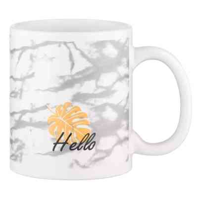 Чашка Ardesto Hello, 330мл, кераміка, біло-сірий (AR3048WG) Винница