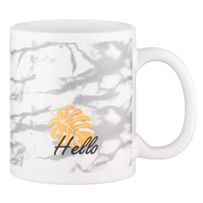 Чашка Ardesto Hello, 330мл, кераміка, біло-сірий (AR3048WG) Винница - изображение 1