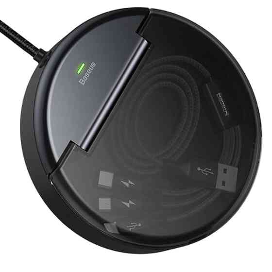 Зарядний кабель-хаб Baseus Car Sharing CAHUB-FX01 (Чорний, Type-C + 2 USB з кабелем Lightning/MicroUSB/Type-C) Николаев