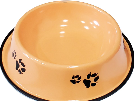 Миска для собаки из нержавеющей стали круглая цветная 20-6-10 (15см,0.15) Киев