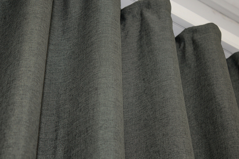 Комплект готових штор VR-Textil Льон Льон Мішковина № 1282ш Сірий 100х275 см 2 шт (31-536) Київ - фото 6