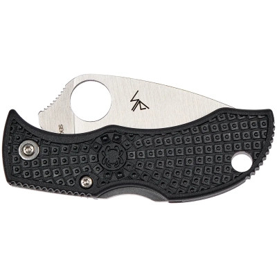 Ніж Spyderco Manbug Lightweight Leaf Serrated Black (MBKLFS) Вінниця - фото 4