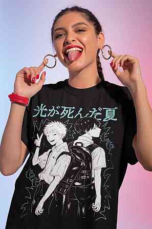 Футболка для мальчика аниме Магическая битва оверсайз (рост от 165 до 180 ) Черний AnimeJ0340m Днепр