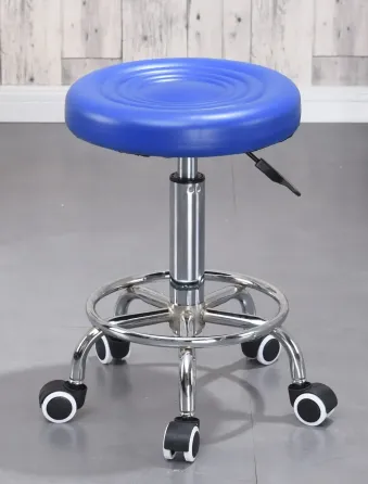 Стул косметологический без спинки на колесах с подставкой для ног, регулировка высоты Киев