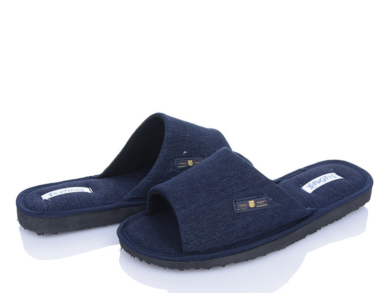 Тапочки подростковые открытые подросток домашние Фэшн Синие Одесса - изображение 13