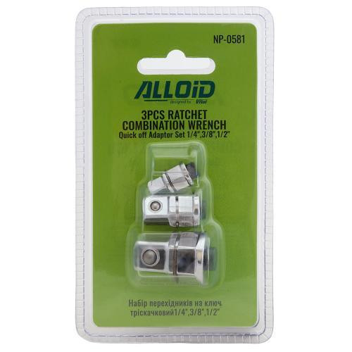 Набір перехідників на ключ тріскачковий1/4",3/8",1/2"  (NP-0581) Alloid Одеса - фото 4