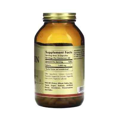 Витамин Solgar Желатин, Gelatin, 100 капсул (SOL01240) Винница