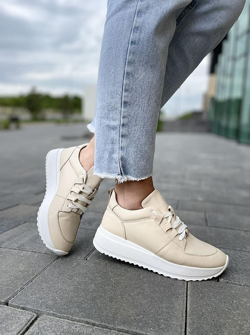 EMELI Кросівки жіночі EMELI 011/8 бежеві (весна-осінь, шкіра натуральна) (5019) 36-41 Коломыя - изображение 7