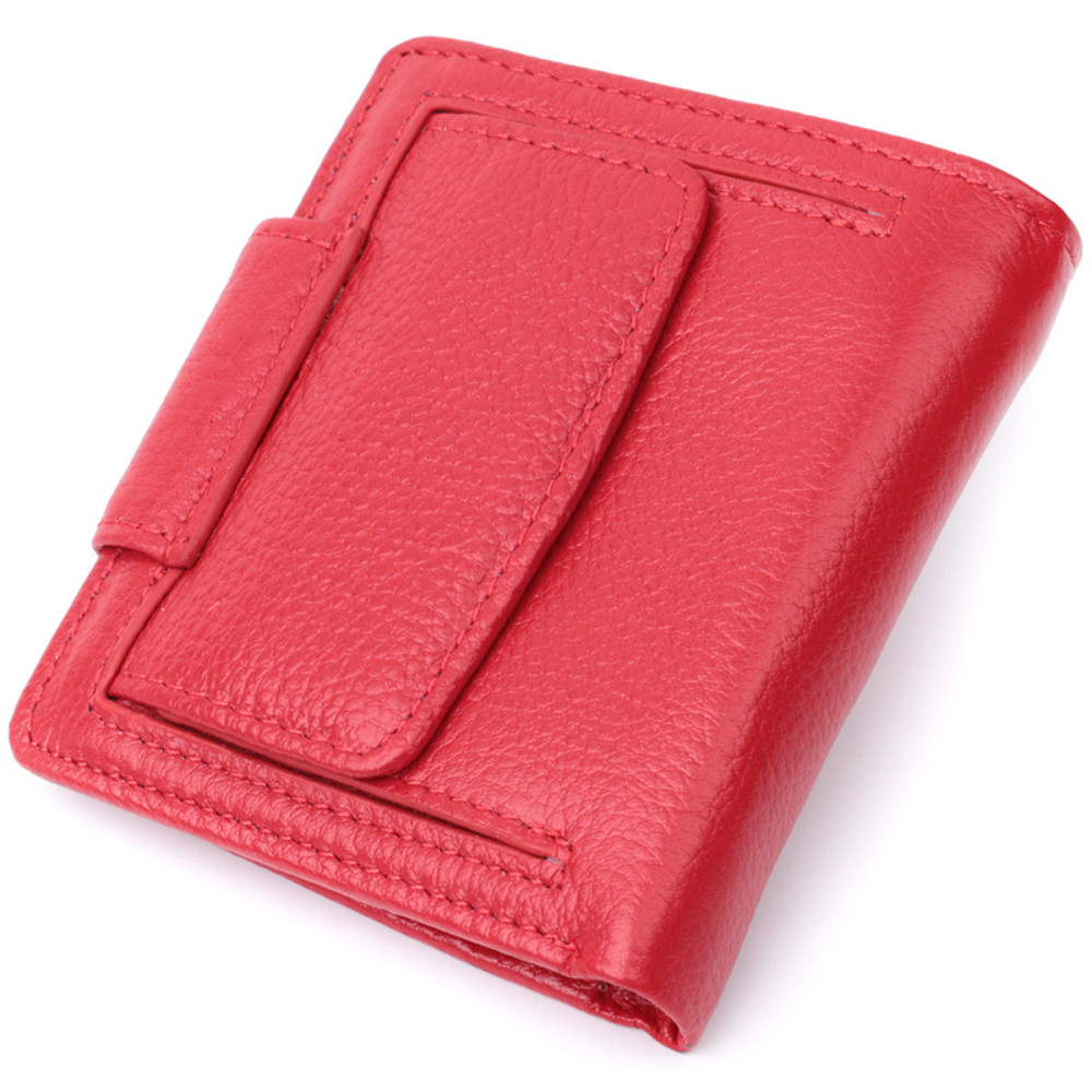 Яркий кошелек для женщин с карманом для монет из натуральной кожи ST Leather 22726 Красный Киев - изображение 2