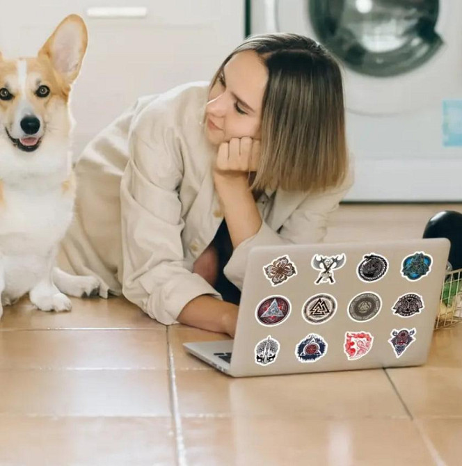 Викинги водонепроницаемые наклейки, стикер, виниловая наклейка для ноутбука, планшета, смартфона, 50 Киев - изображение 4