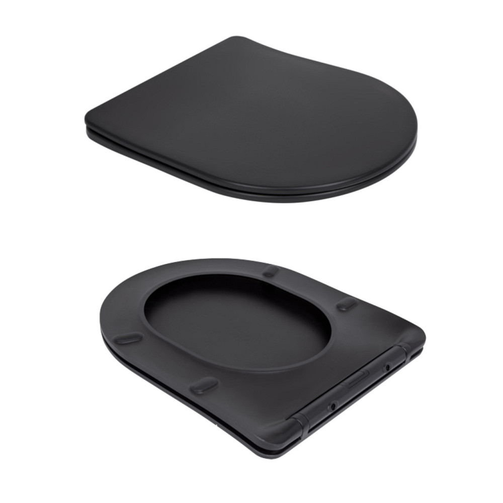 Унитаз подвесной Qtap Robin New Ultra Quiet с сиденьем с сиденьем Soft-Close MATT BLACK QT13332381АSMB Киев - изображение 8