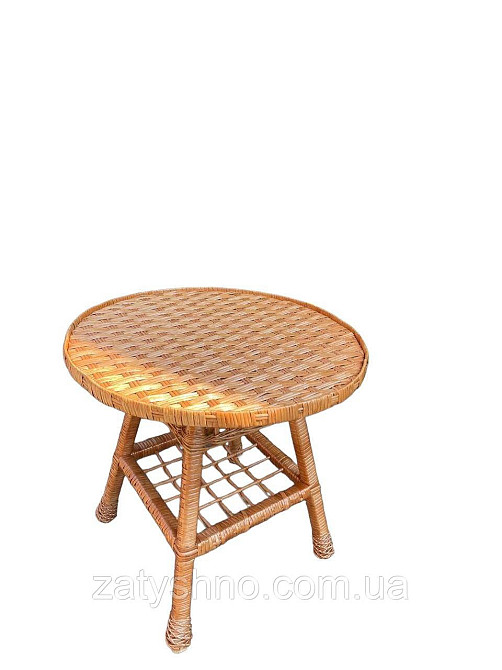 Столи з лози круглий журнальний Київ - фото 5