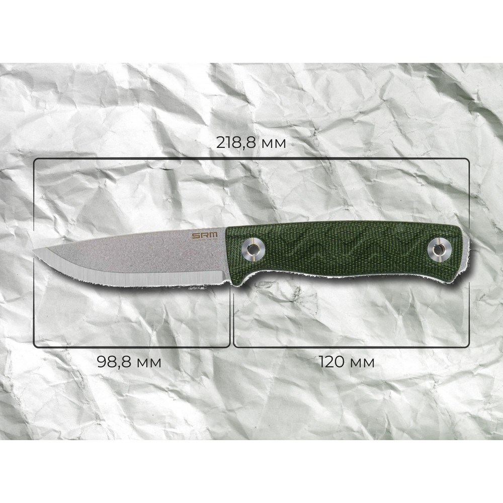 Ніж з чохлом SRM 702T-MP, темно-зелений Київ - фото 15