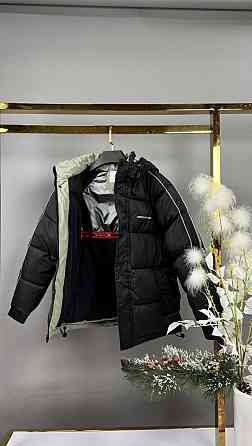 Подростковая черная зимняя куртка для мальчика на холофайбере 164-170 Николаев