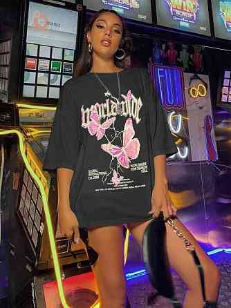 Футболка жіноча з принтом  46 Чорний 2664085020 Дніпро